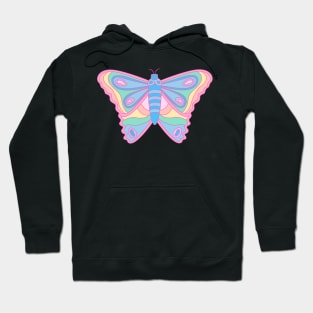 Pastel Psychedelic Moth Butterfly Hoodie